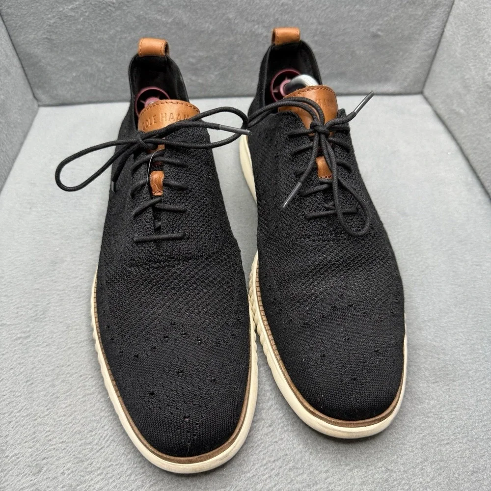 Cole Haan 2.ZEROGRAND Stitchlite Oxford Mens 10 Black Knit Grand.OS Shoes